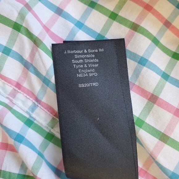 BARBOUR short sleeve checkered Multicolor button down short sleeve S - Picture 11 of 12